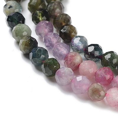 Natural Multicolor Tourmaline Beads Strands G-P514-A04-03-1