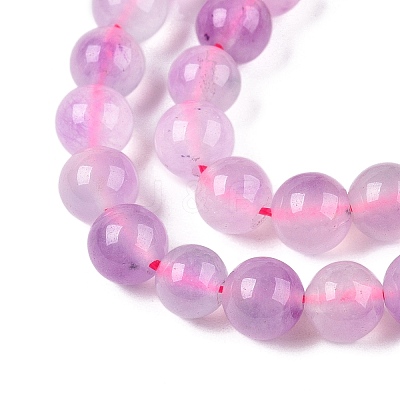 Dyed Natural White Jade Beads Strands G-T138-6mm-210-17-1