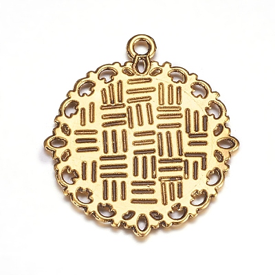 Zinc Alloy Pendant Settings for Cabochon & Rhinestone X-PALLOY-A15290-AG-FF-1