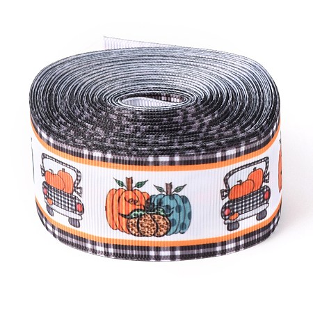 Autumn Theme Polyester Grosgrain Ribbon OCOR-I010-05C-1