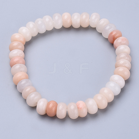 Natural Pink Aventurine Beaded Stretch Bracelets BJEW-S127-14-1