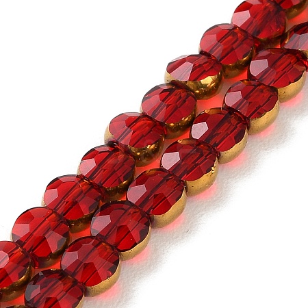 Electroplate Glass Beads Strands EGLA-A040-01B-1