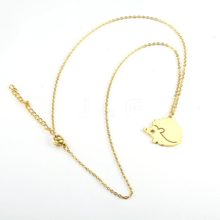 Cute Cartoon Animal Stainless Steel Pendant Necklaces QV5065-9-1