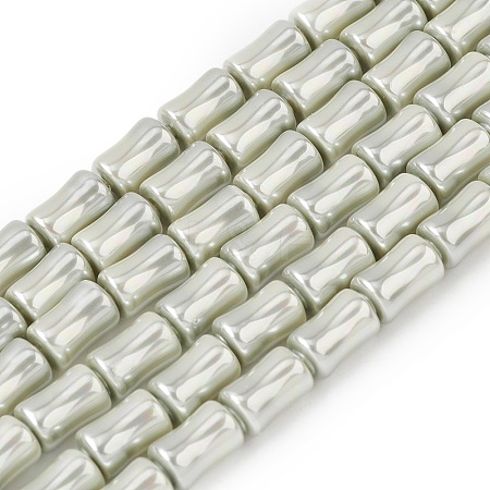 Electroplate Opaque Glass Imitation Pearl Beads Strands EGLA-H113-07D-1