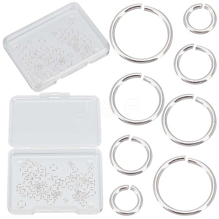 CREATCABIN 80Pcs 4 Size 925 Sterling Silver Open Jump Rings STER-CN0001-16-1