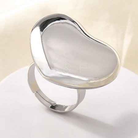 304 Stainless Steel Adjustable Finger Ring RJEW-H244-01P-1