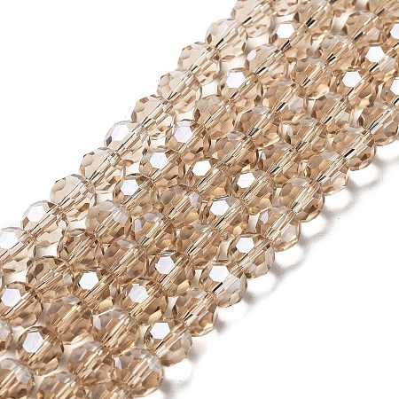 Electroplate Transparent Glass Beads Strands EGLA-A035-T8mm-A22-1