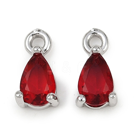 Brass Micro Pave Cubic Zirconia Pendants KK-K374-07P-02-1