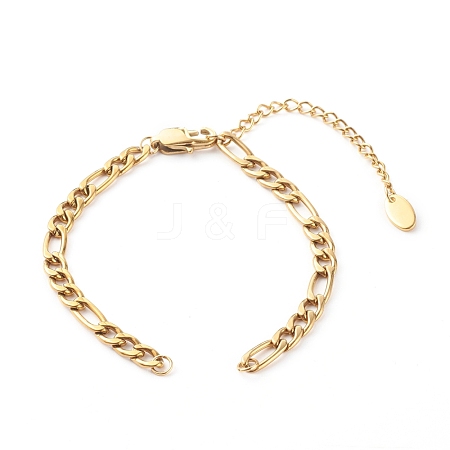 304 Stainless Steel Figaro Chain Bracelet Making AJEW-JB00954-1