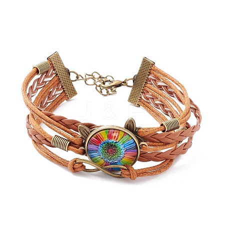 Rainbow Pride Bracelet BJEW-F426-01A-1