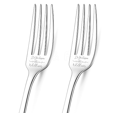 Globleland 1 Set 2Pcs 304 Stainless Steel Fork AJEW-GL0001-19-056-1