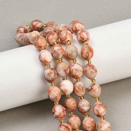 Natural Red Netstone Beads Strands G-N342-149I-15-1