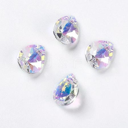 Faceted K9 Glass Rhinestone Charms RGLA-F053-A-001AB-1