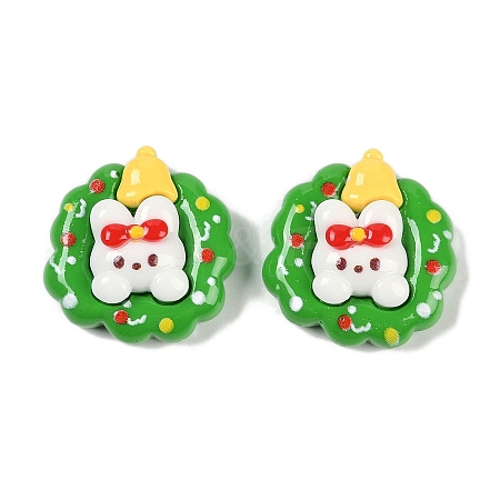 Christmas Opaque Resin Decoden Cabochons CRES-M036-12G-1