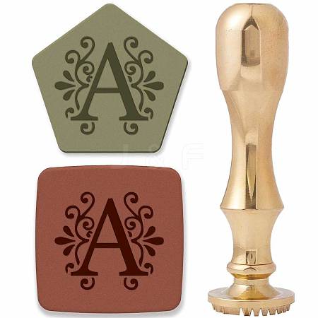 Brass Clay Seal Stamp Set DIY-WH0576-001-1