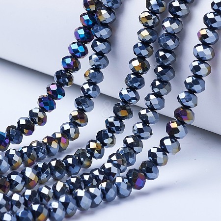 Electroplate Glass Beads Strands LS-EGLA-A034-P4mm-B01-1