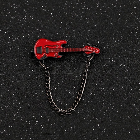 Guitar Hanging Chain Brooch PW-WGA14EA-03-1