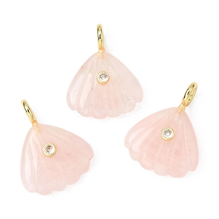 Natural Rose Quartz Carved Pendants G-C282-05H-1