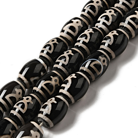 Tibetan Style dZi Beads Strands G-F726-A15-1