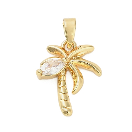Brass Micro Pave Cubic Zirconia Pendants LS-KK-B158-02G-01-1