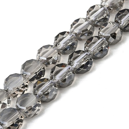 Electroplate Glass Beads Strands X-EGLA-L045-G-PL04-1
