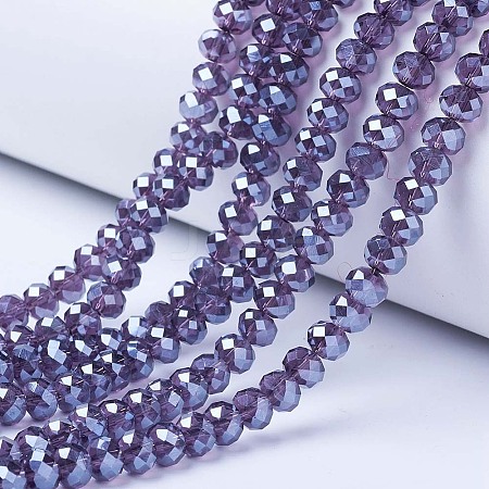 Electroplate Glass Beads Strands EGLA-A034-T2mm-A16-1