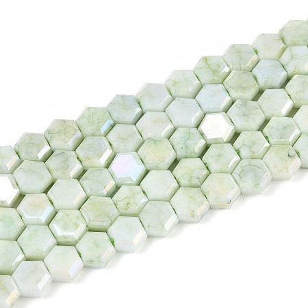 Anti-Tarnish Electroplate Glass Beads Strands GLAA-T028-6mm-02C-1