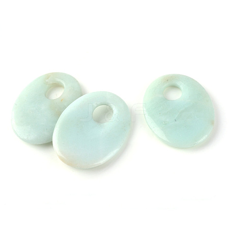 Natural Flower Amazonite Pendants X-G-Q458-32-1