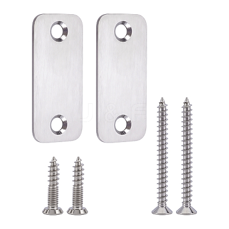 201 Stainless Steel Door Lock Hole Cover Plate DIY-WH0750-373B-1