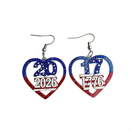 Independence Day Acrylic Dangle Earrings WGD2E98-02-1