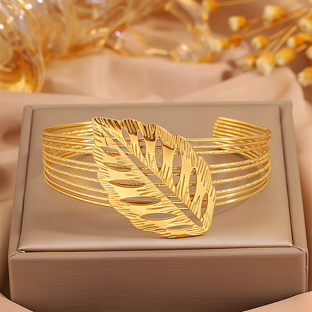 304 Stainless Steel Multi-strand Cuff Bangles WGC4236-01-1