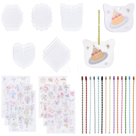 DIY Acrylic Keychain Making Kits DIY-YW0012-35-1