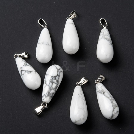 Natural Howlite Pendants G-F707-15-1