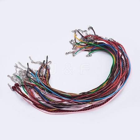 Mixed Material Cord Necklace Making MAK-MSMC001-01-1