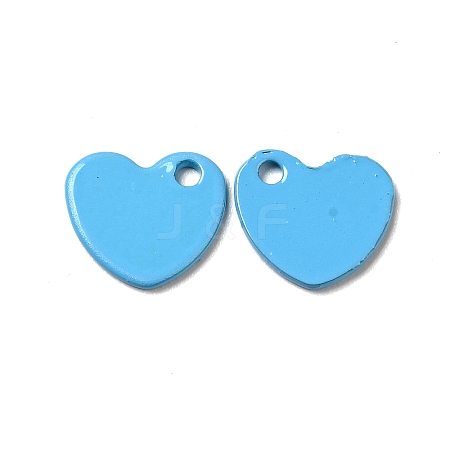 Spray Painted 201 Stainless Steel Charms STAS-G304-25E-1