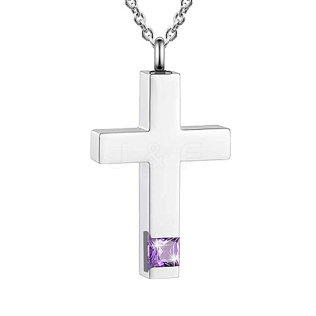 Cross Urn Ashes Pendant Necklace PW-WGBB57D-02-1