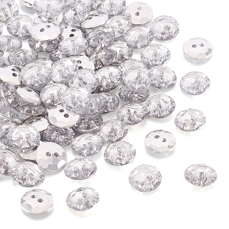 Acrylic Rhinestone Buttons X-BUTT-TAC0001-01-1