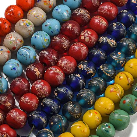 Handmade Lampwork Beads Strands BLOW-D006-07-1