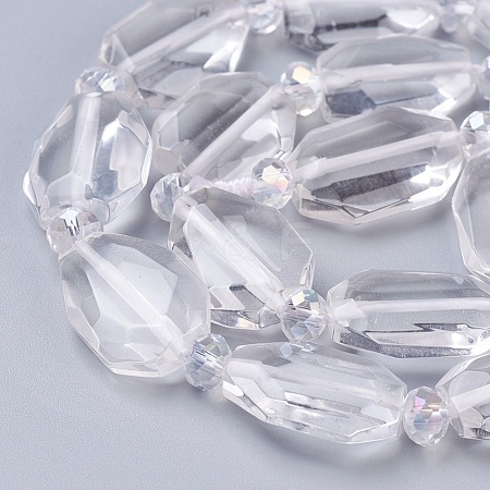 Natural Quartz Crystal Beads Strands G-L519-B-01-1