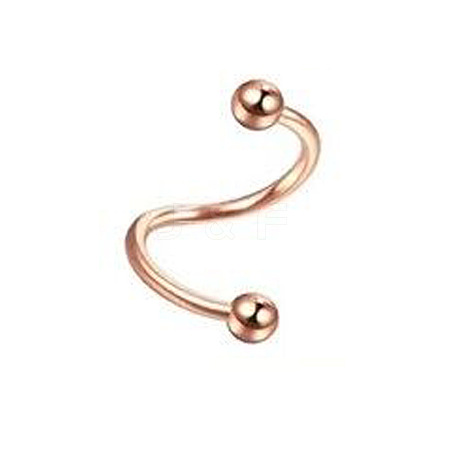 316L Surgical Stainless Steel Round Spiral Lip Rings for Woman Men WGF7124-04-1