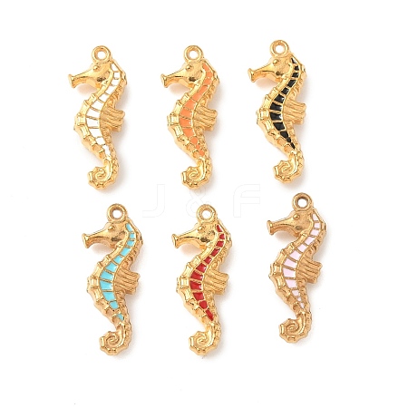 304 Stainless Steel Enamel Pendants STAS-I346-25G-02-1