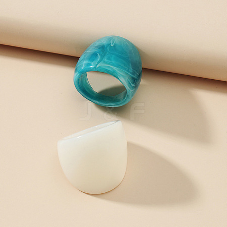 2Pcs Acrylic Finger Rings WGCB53E-01-1