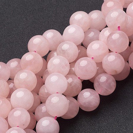 Natural Rose Quartz Beads Strands GSR14mmC034-1