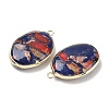 Dyed Synthetic Imperial Jasper Pendants G-D337-03E-G-2