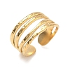Adjustable 304 Stainless Steel Cuff Open Rings for Women RJEW-Z122-03G-06-4