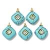 Dyed Synthetic Turquoise Pendants GG-CBAA798-03G-02-1