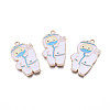 Rack Plating Eco-Friendly Alloy Enamel Pendants ENAM-N052-007-2