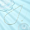 Boho Natural Cultured Freshwater Pearl & Round Seed Beaded Braided Necklaces for Women NJEW-JN06187-01-1