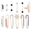 2 Bags 2 Styles Alloy Charm Safety Pin Brooches JEWB-ME0001-05-1