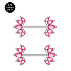 G23 Titanium Pink Cubic Zirconia Nipple Rings WG912A9-28-1